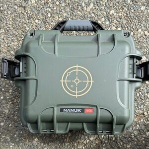 Nanuk 905 Waterproof Ammo Case Empty Target Logo Olive (EA1)